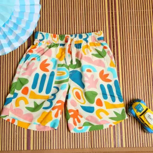Boys Doodle Printed Short Multi Colour
