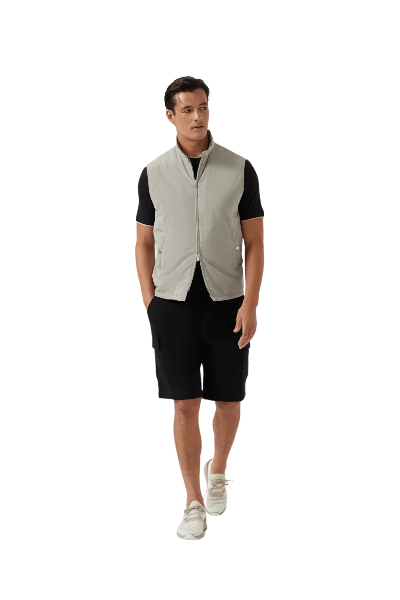 Brunello Cucinelli Men's Short-sleeved T-shirt With Logo and Faux-layering