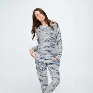 Brushed Camo Jersey Top