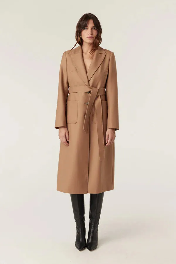 Cable August Wool Coat - Camel