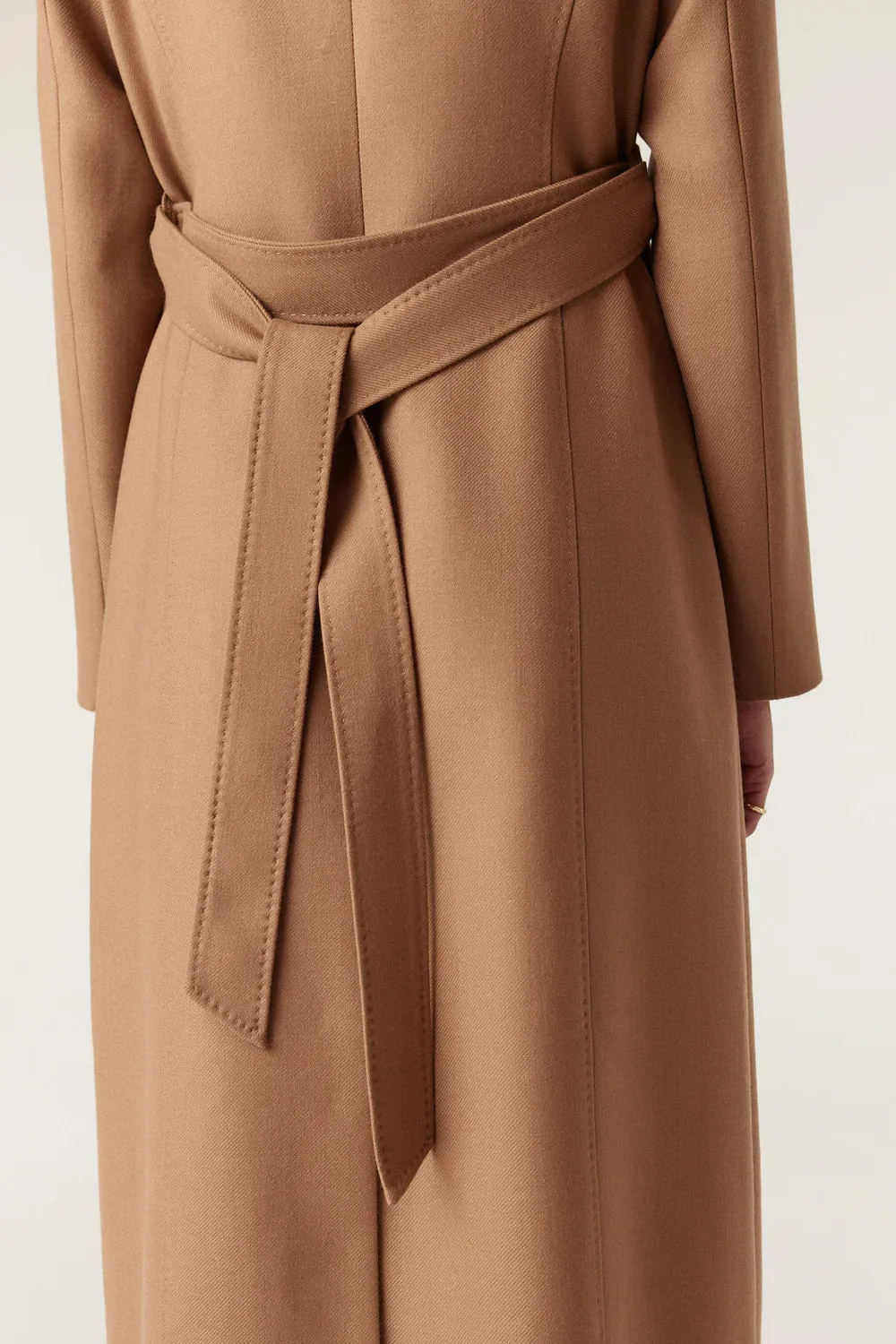 Cable August Wool Coat - Camel