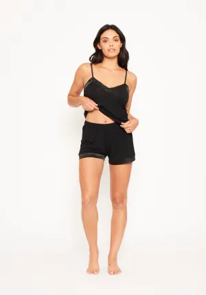 Cami and Shorts Set with Satin Trim