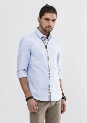 Camo Drake Long Sleeve Shirt - Blue