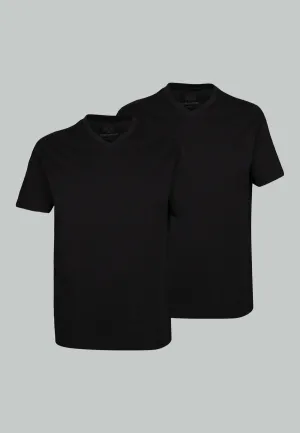 Ceceba Men's Plain T-Shirt 2-Pack - Soft Cotton V-Neck