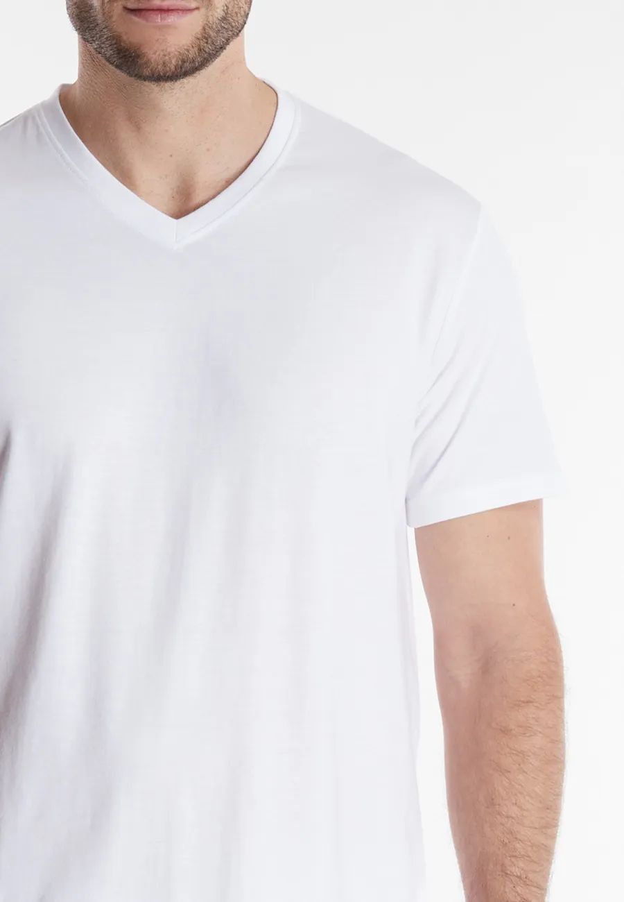 Ceceba Men's Plain T-Shirt 2-Pack - Soft Cotton V-Neck