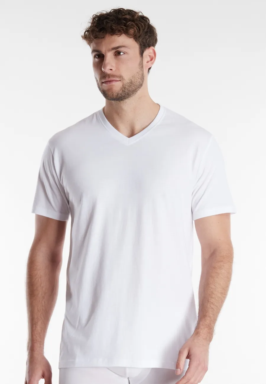 Ceceba Men's Plain T-Shirt 2-Pack - Soft Cotton V-Neck