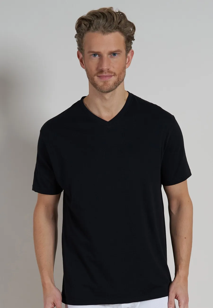 Ceceba Men's Plain T-Shirt 2-Pack - Soft Cotton V-Neck