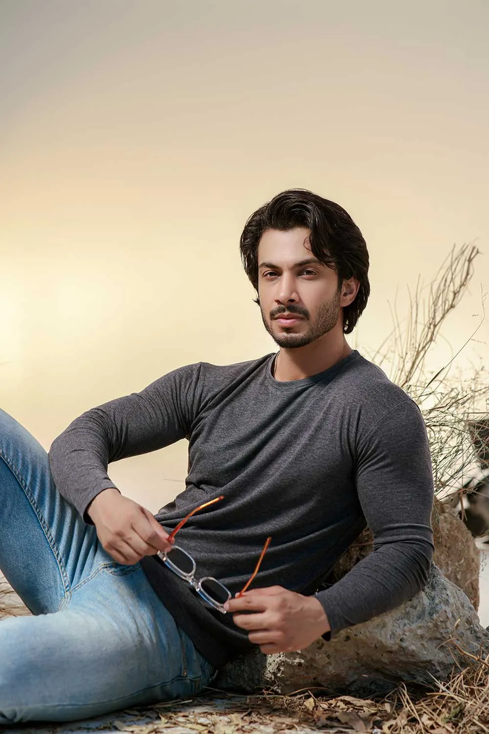 Charcoal Full Sleeves Crew Neck
