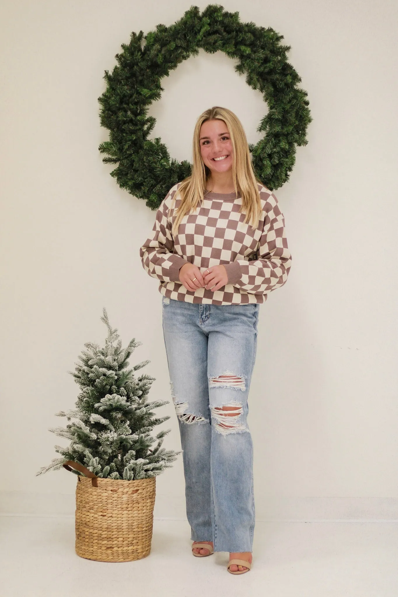 Checking Into It Sweater in Mocha