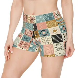 Chic Pastel Geometric Pattern Womens Shorts