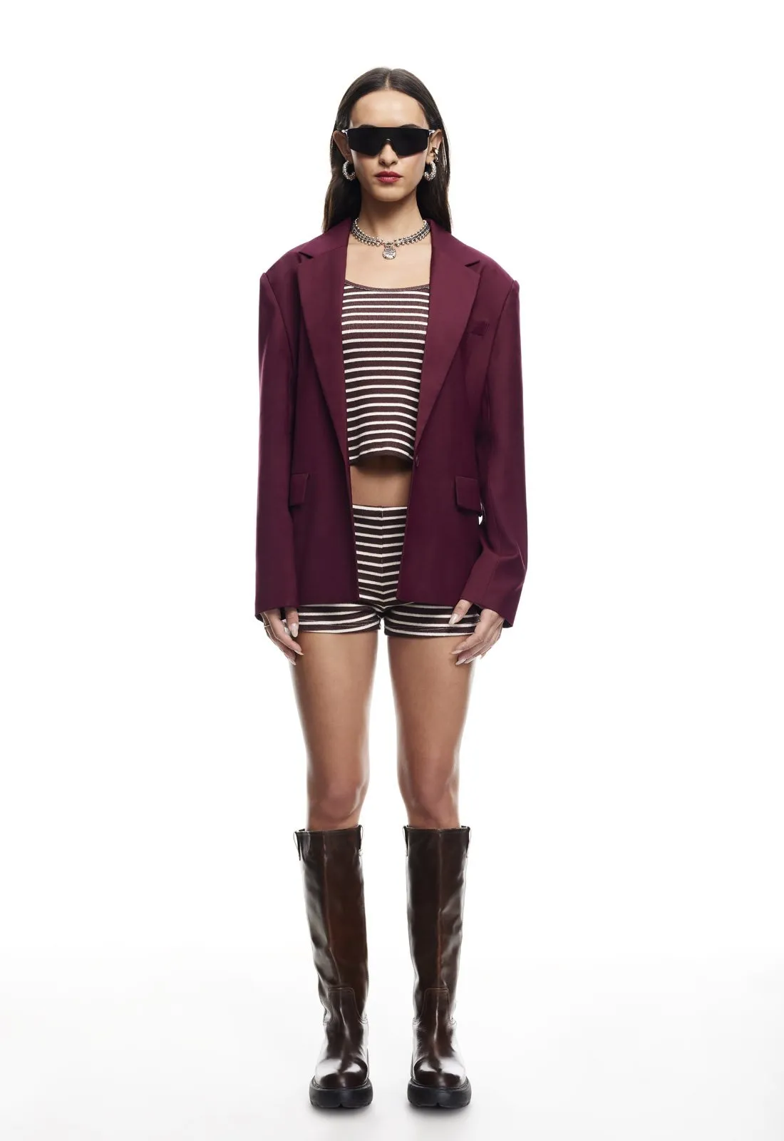 CHLOE BLAZER  - WINE