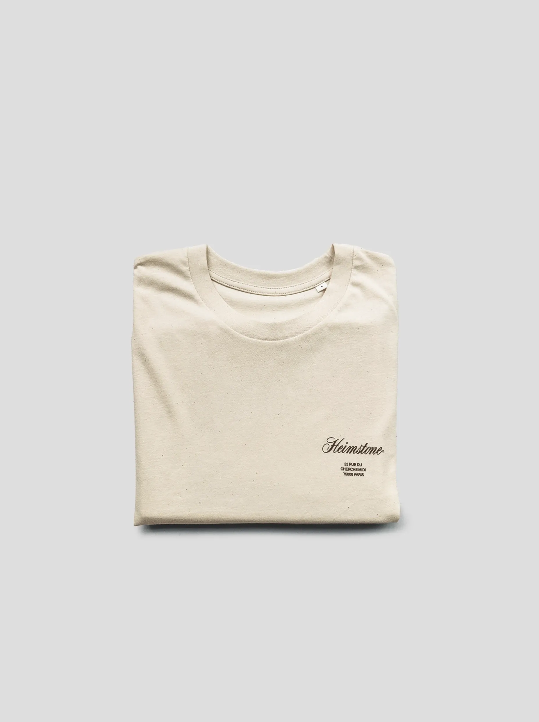 Collectible Unisex T-Shirt in Cream with Black Heimstone Logo