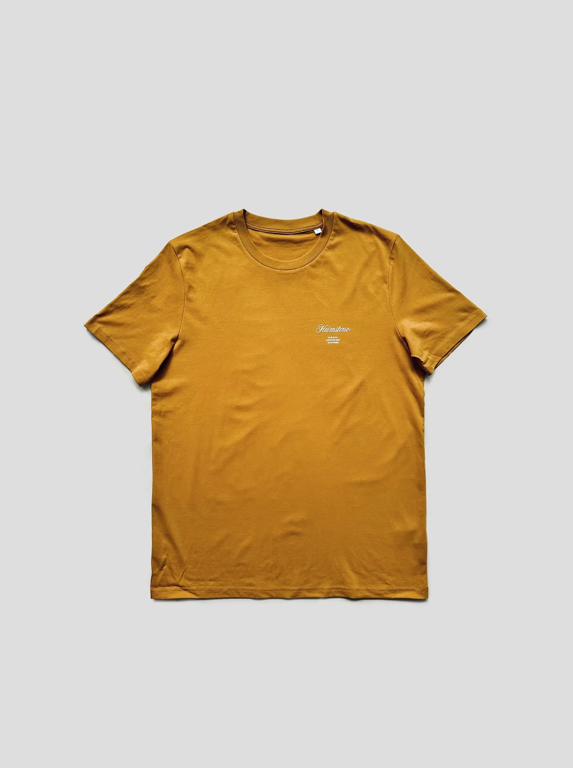 Collectible Unisex T-Shirt in Tobacco with Off-White Heimstone Logo