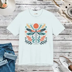 Colorful Dragonfly Dreams Tee Vibrant Short Sleeve