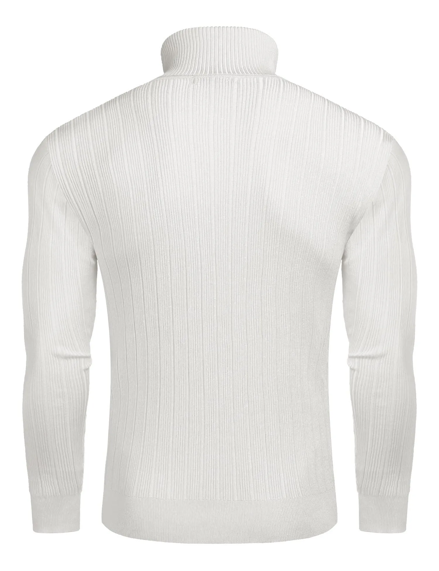 COOFANDY Men's Slim Fit Turtleneck Sweater Ribbed Knitted High Neck Pullover Sweaters