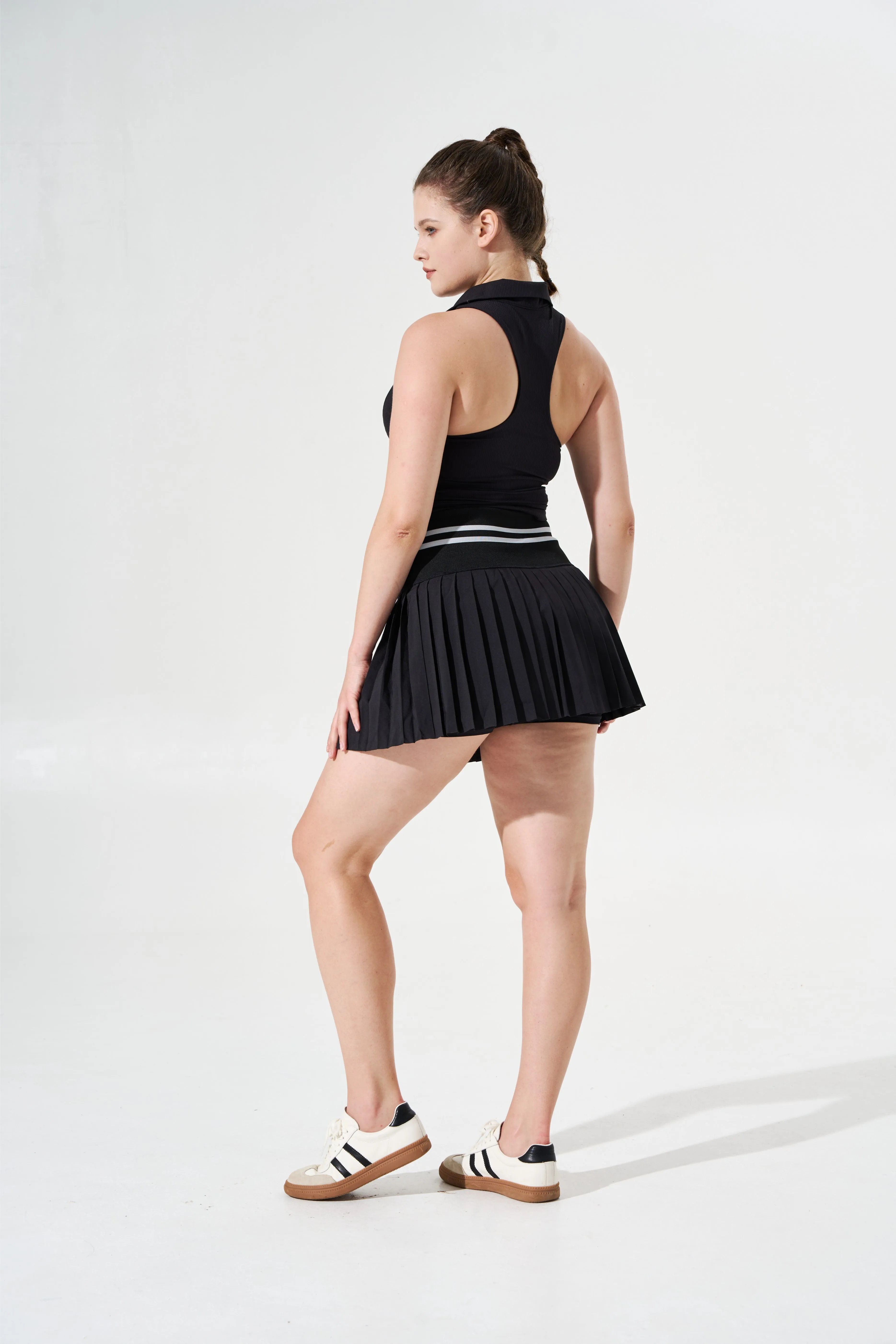 Cooling & Sweat-Wicking Varsity Skort With In-Built Shorts