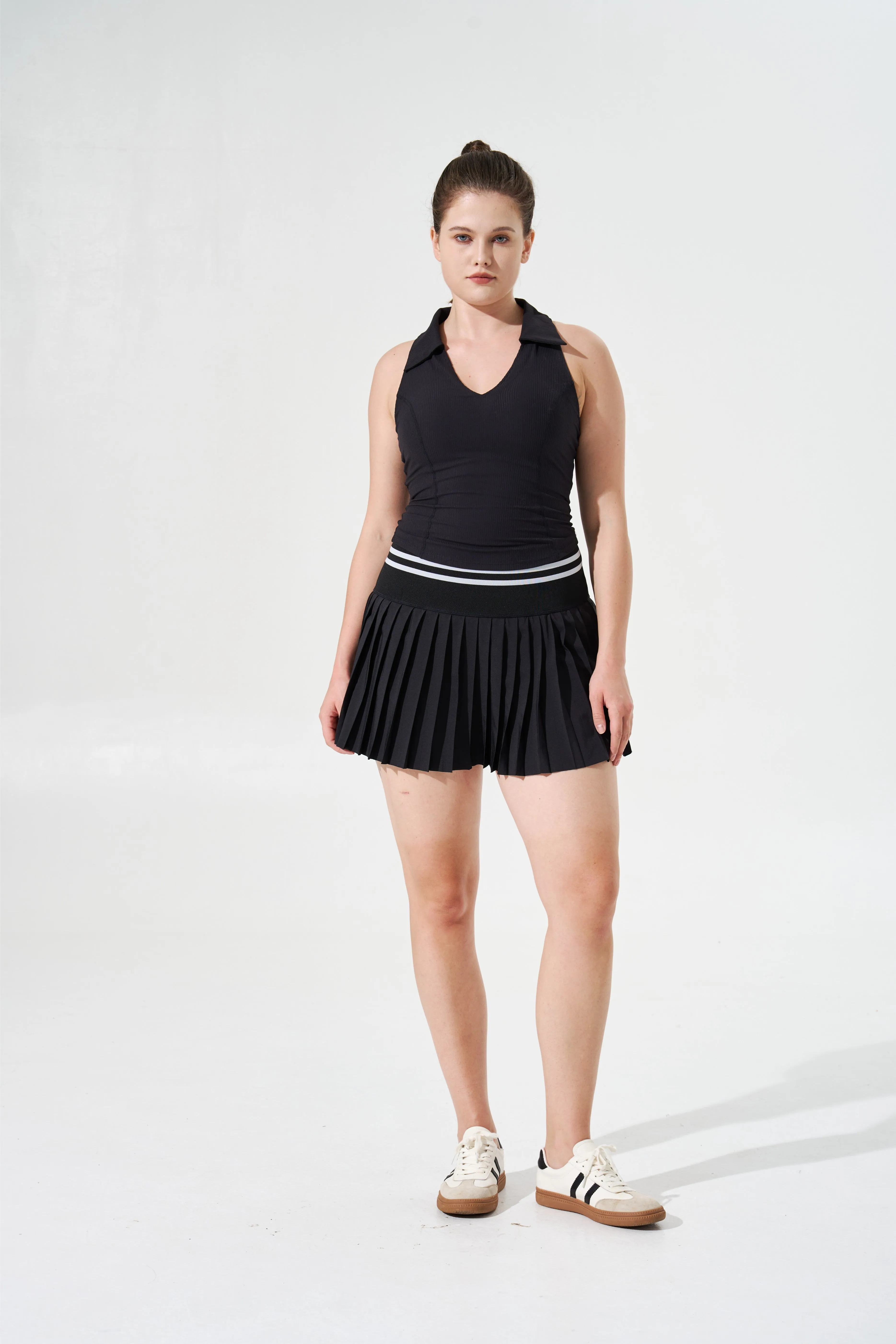 Cooling & Sweat-Wicking Varsity Skort With In-Built Shorts
