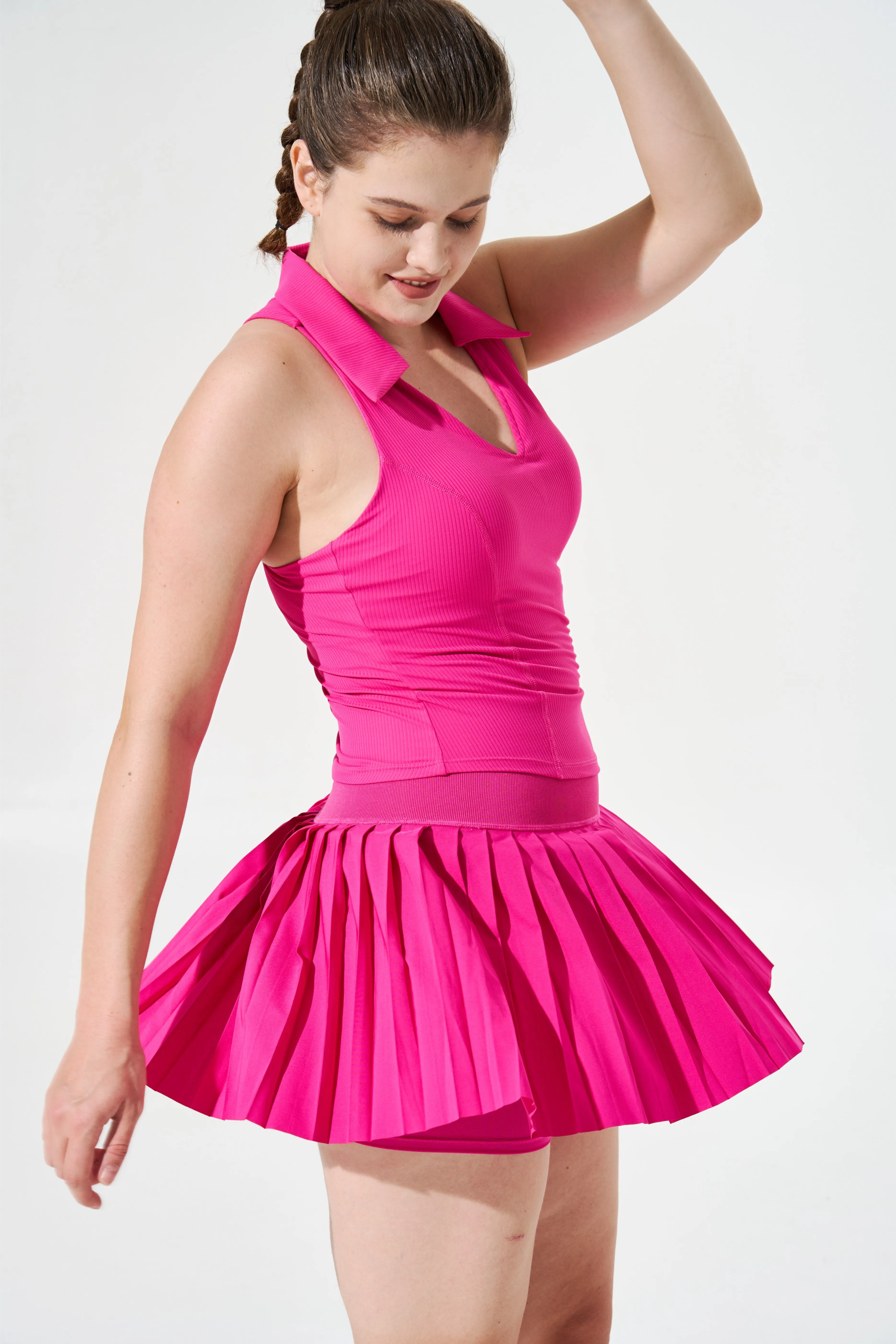 Cooling & Sweat-Wicking Varsity Skort With In-Built Shorts