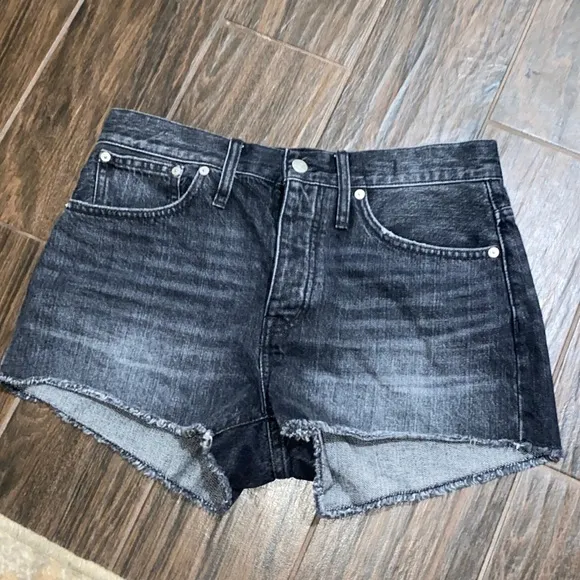 COPY - Madewell relaxed denim shorts cutoff button fly