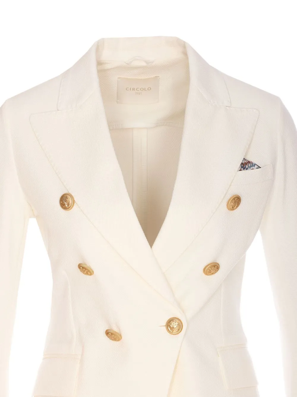Cotton double-breasted jacket