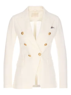 Cotton double-breasted jacket