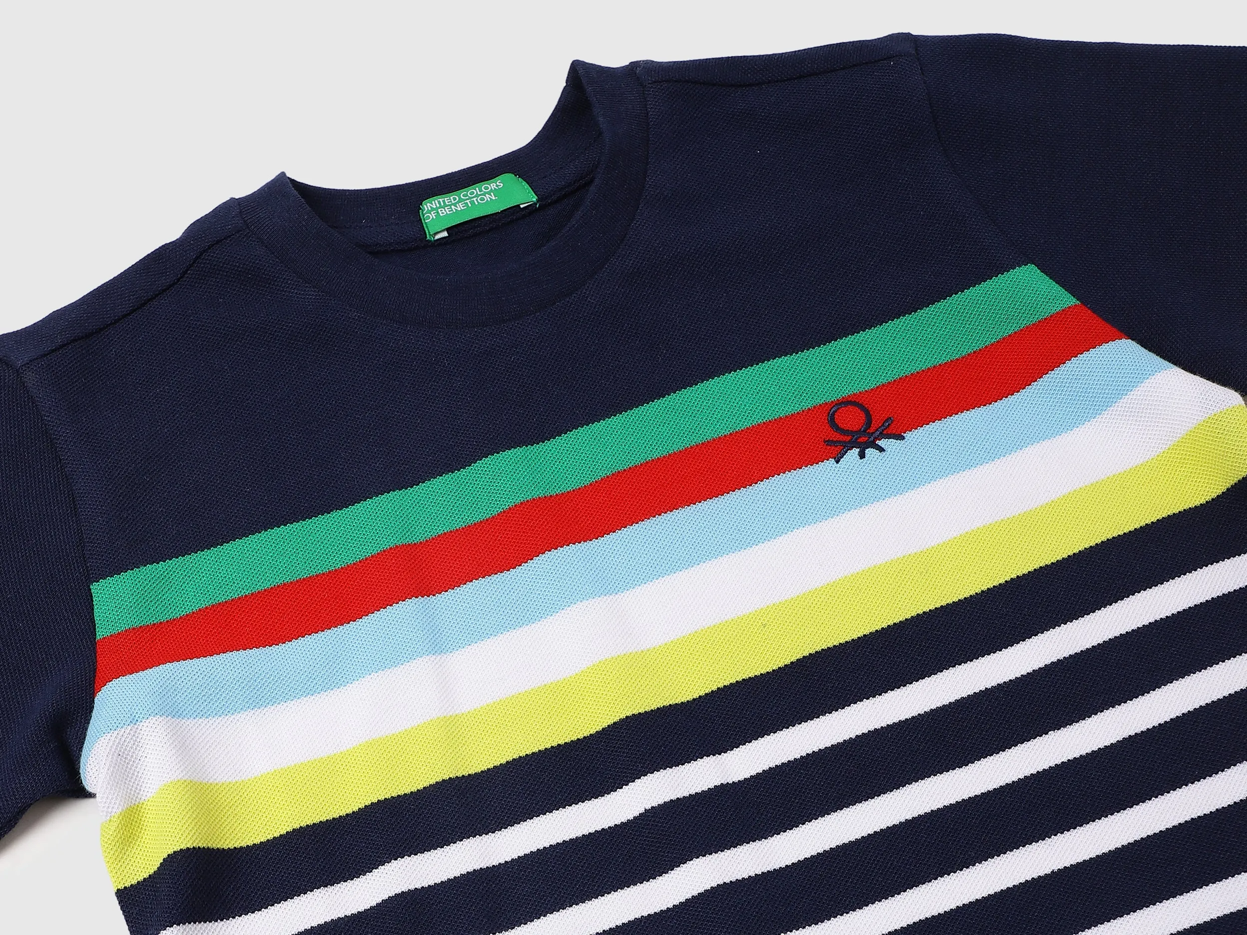 Cotton Striped Round Neck Boys T-shirts