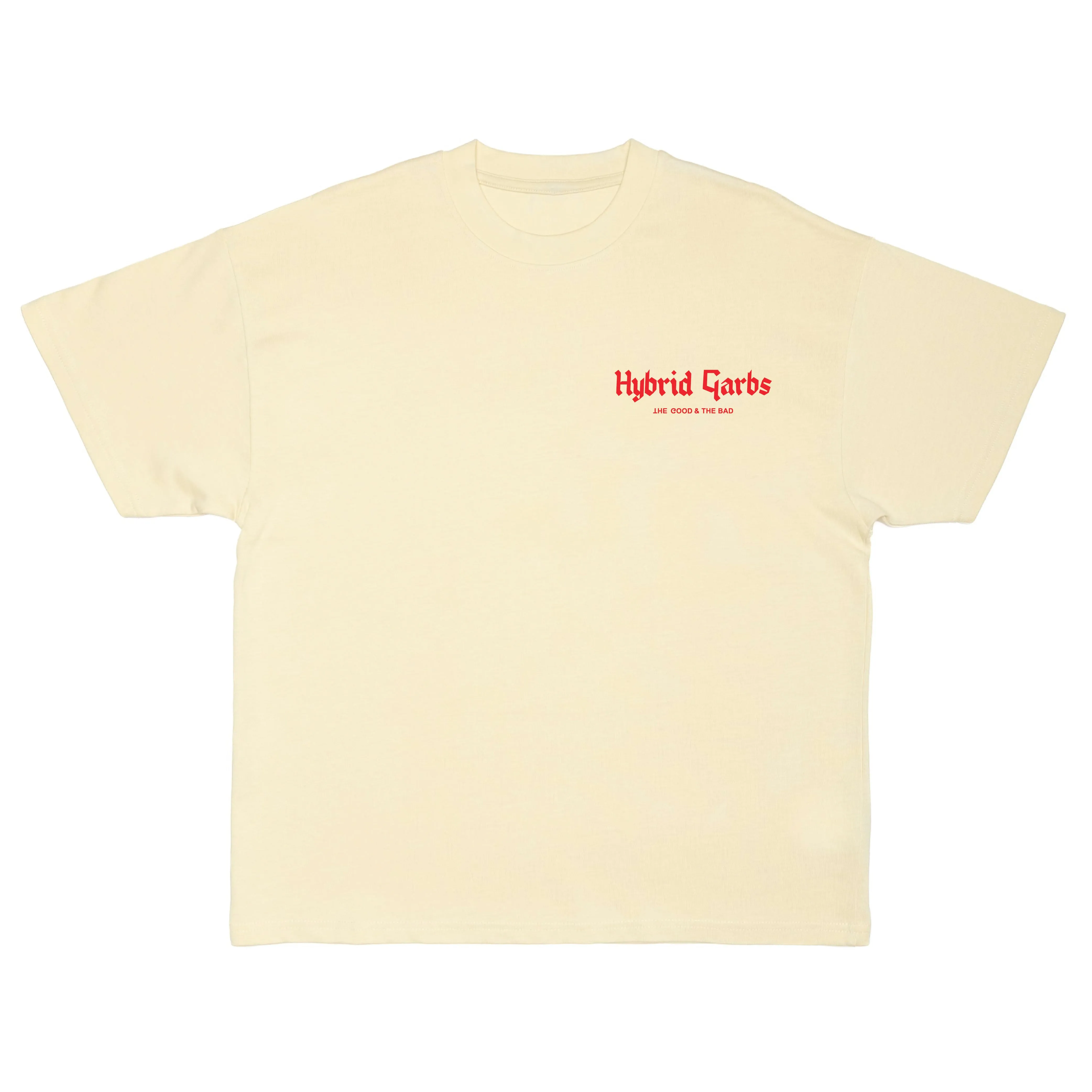 Crimson on Ivory Oversized Core Tee