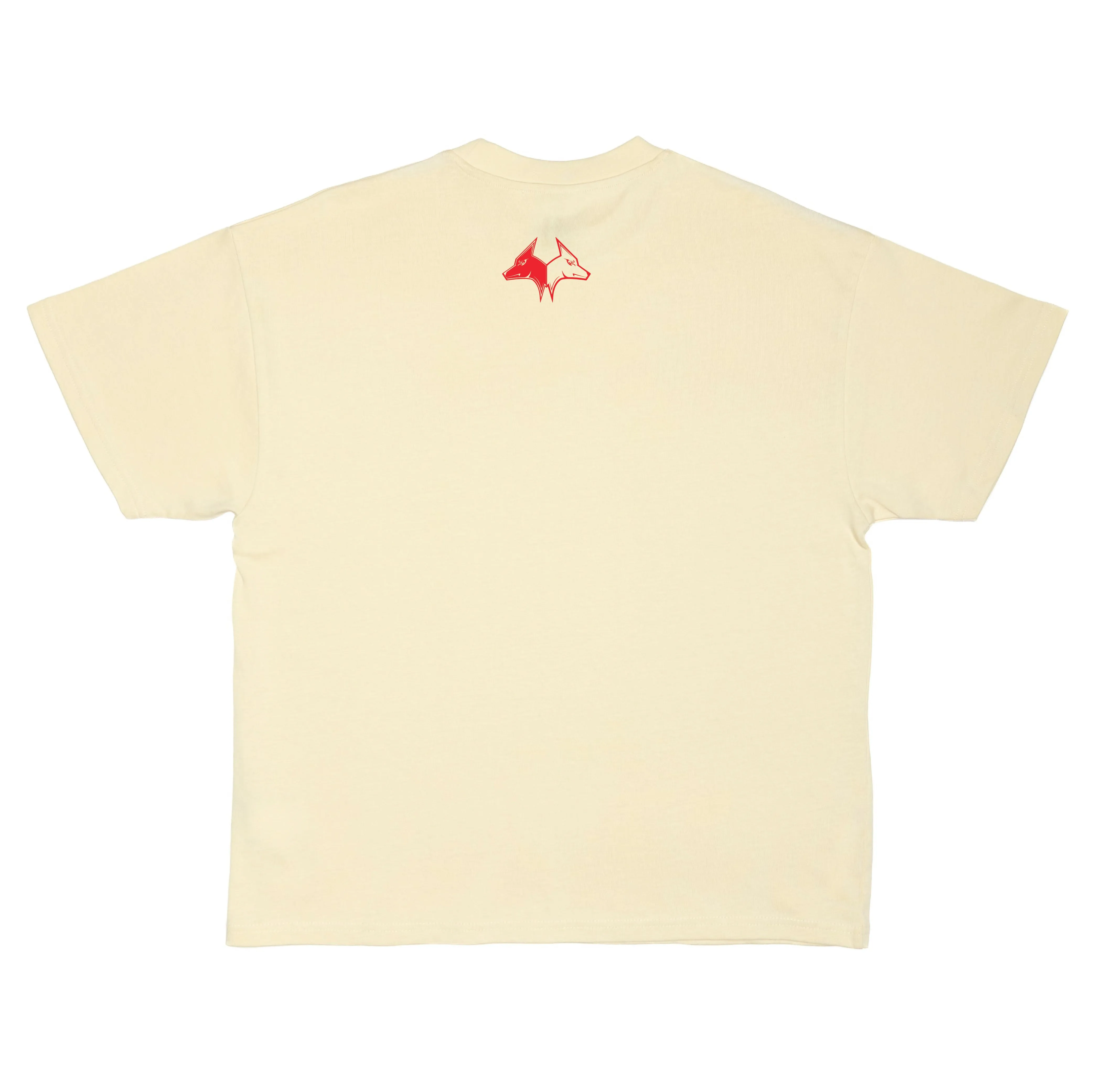 Crimson on Ivory Oversized Core Tee