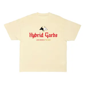 Crimson on Ivory Oversized Core Tee