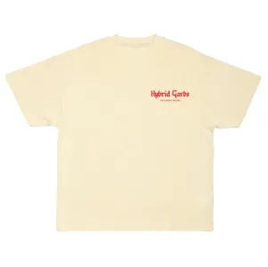 Crimson on Ivory Oversized Core Tee