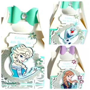 Custom Frozen Themed Party Boxes / 10 pcs.