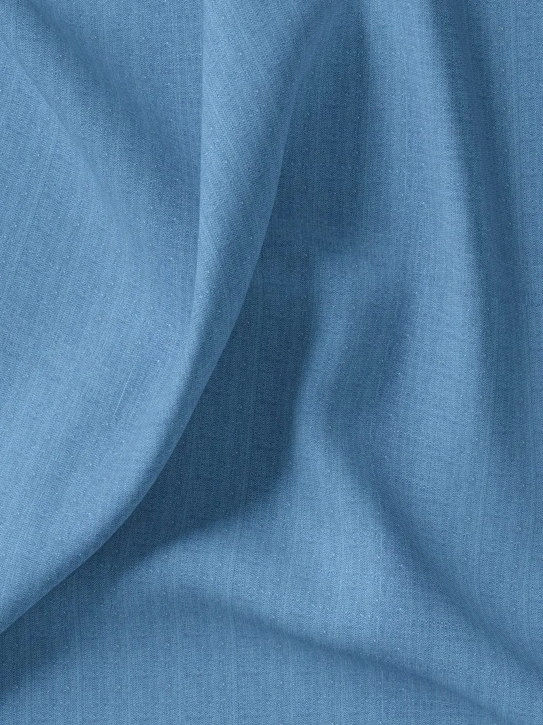 Custom Tailored Light Blue Pure Cotton Shirt - CUS-10377