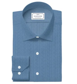 Custom Tailored Light Blue Pure Cotton Shirt - CUS-10377
