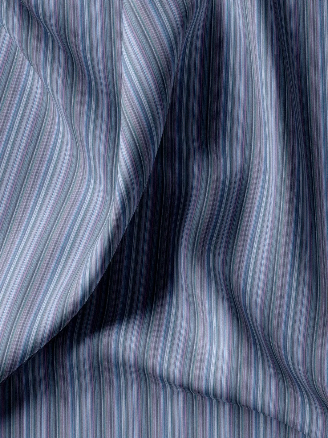 Custom Tailored Pure Cotton Multicolor Stripes Shirt - CUS-10369