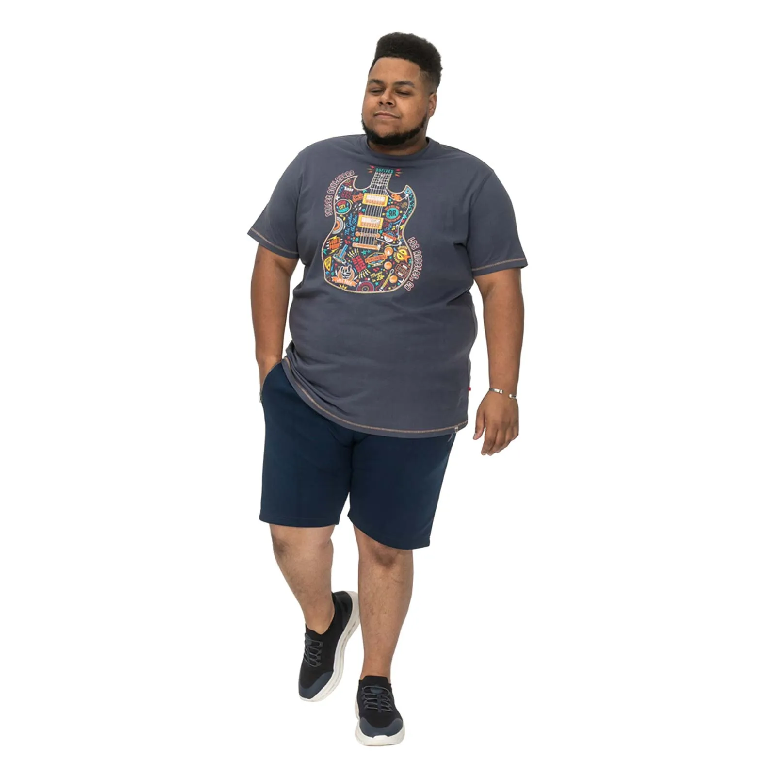 D555 Mens Stockport Big & Tall Graphic Short Sleeve T-Shirt