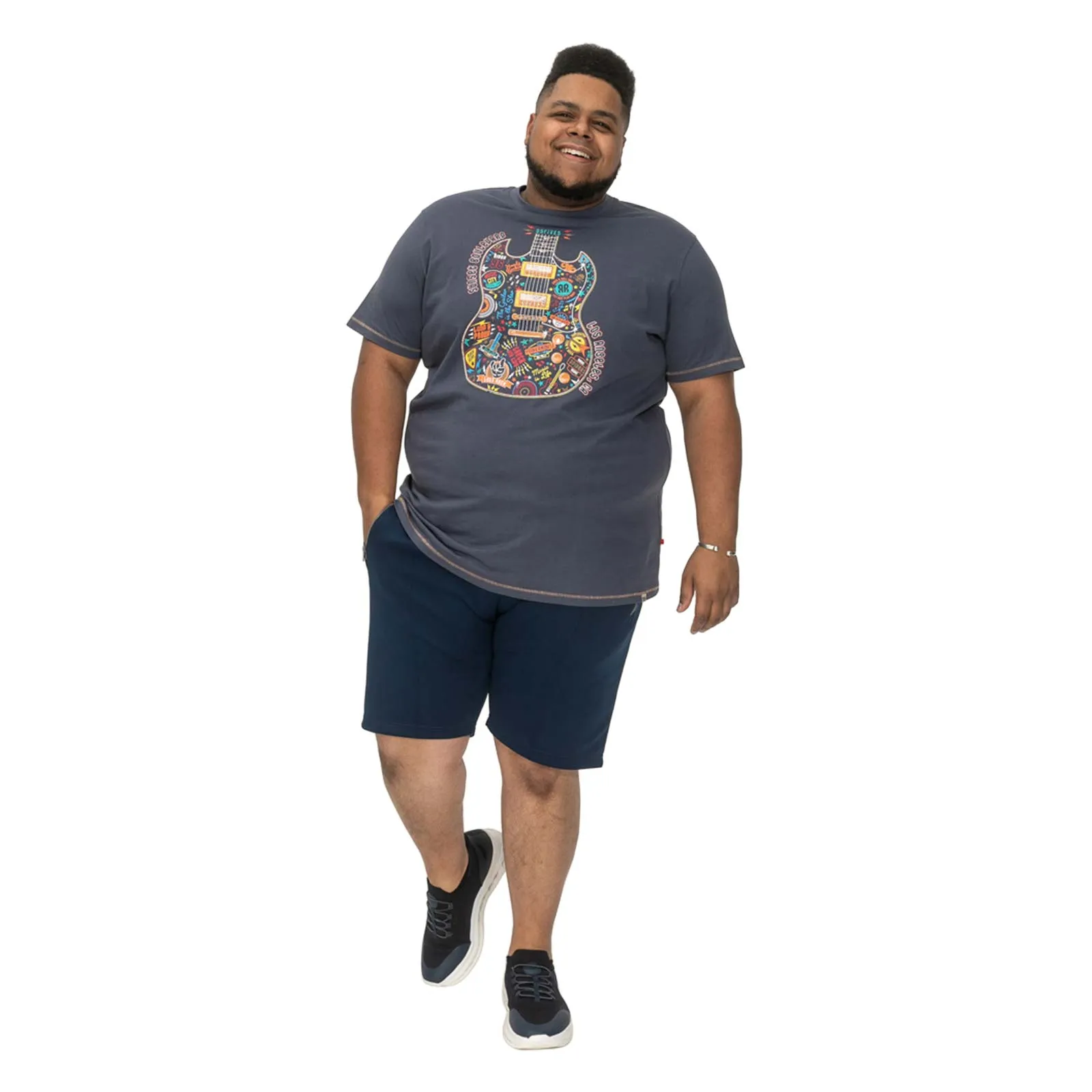 D555 Mens Stockport Big & Tall Graphic Short Sleeve T-Shirt