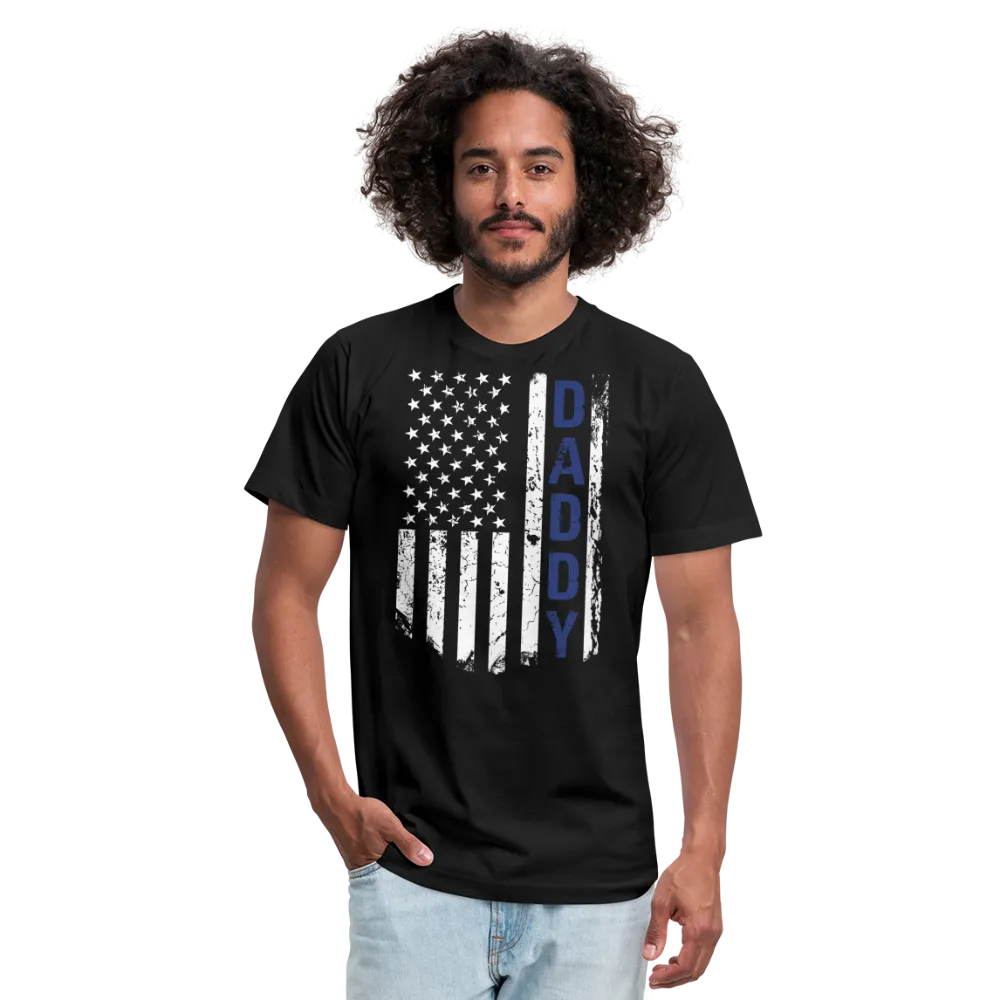 Daddy American Flag Unisex Jersey T-Shirt by Bella   Canvas - CK1087