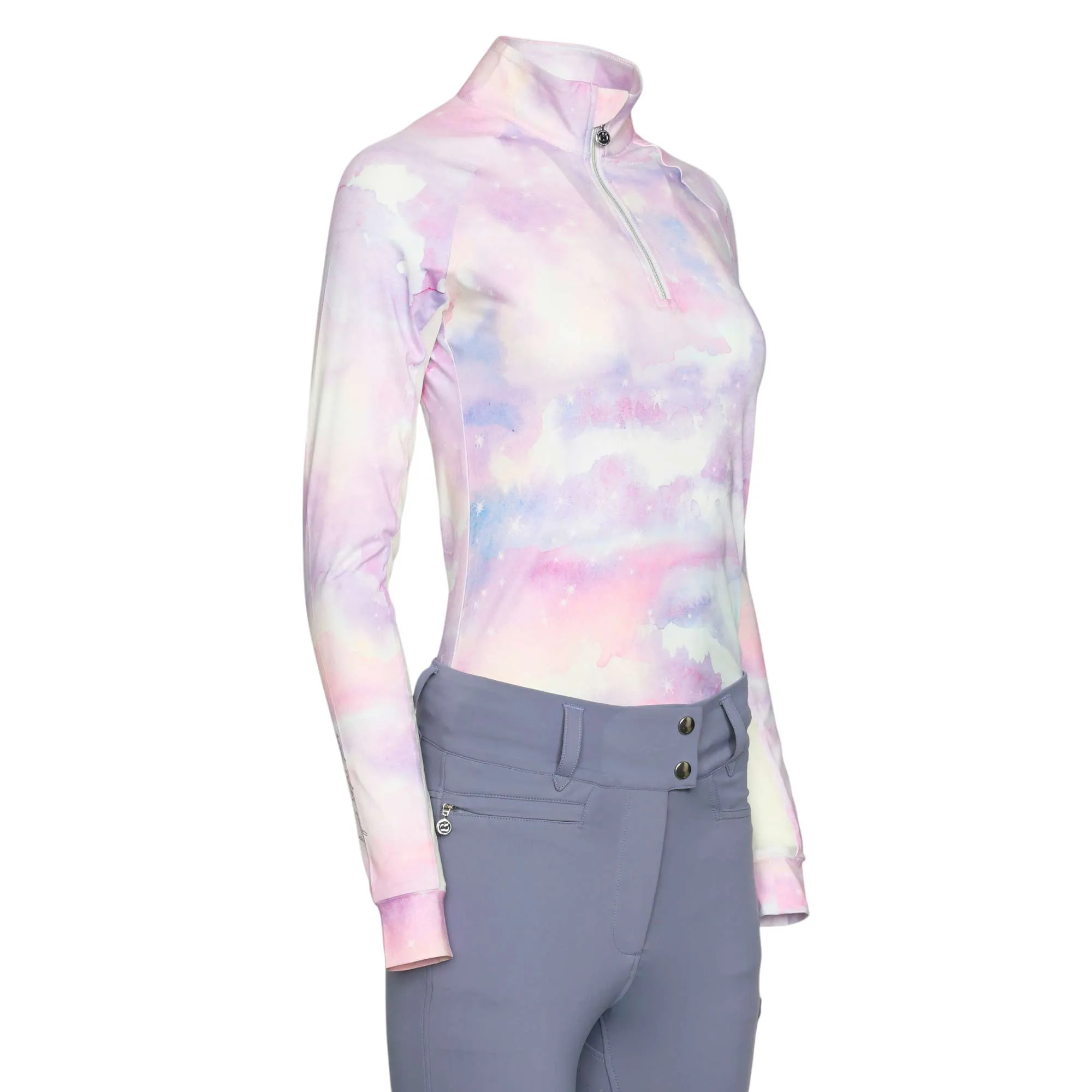 Dapplebay Lavender Haze 1/4 Zip Light Riding Top