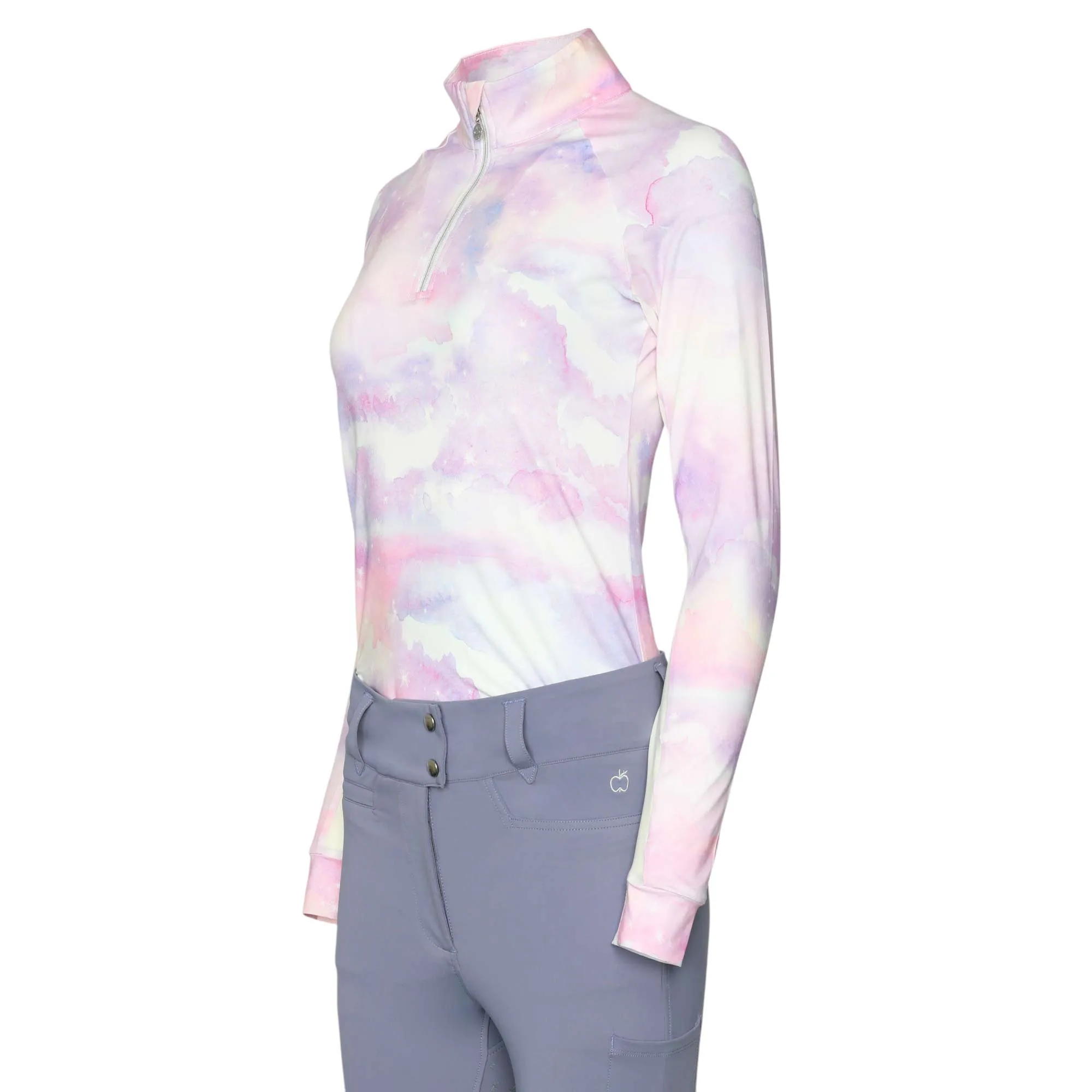 Dapplebay Lavender Haze 1/4 Zip Light Riding Top
