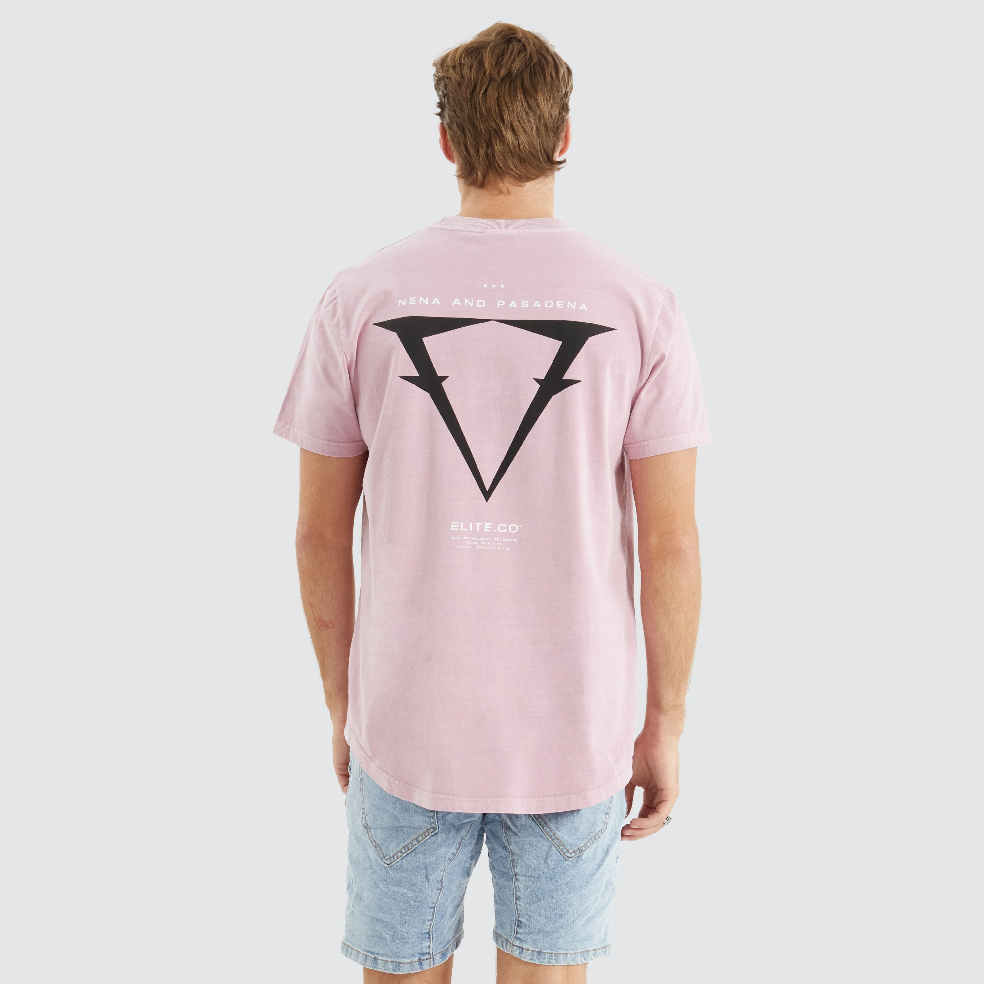Data Dual Curved Tee Pigment Pink