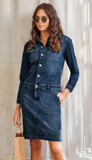 Denim 3/4 Coat for Women