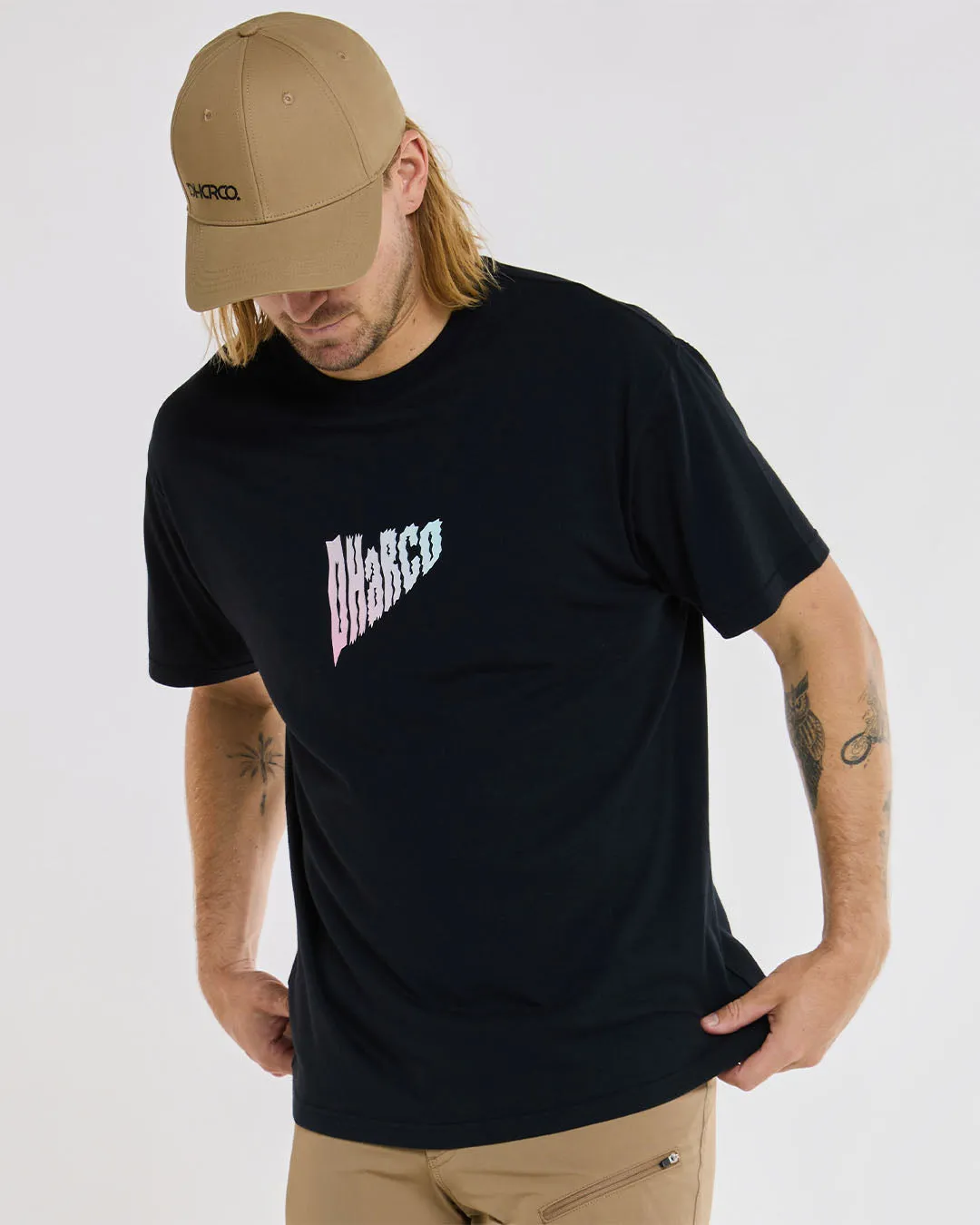 DHARCO Mens Cotton Tee | Black