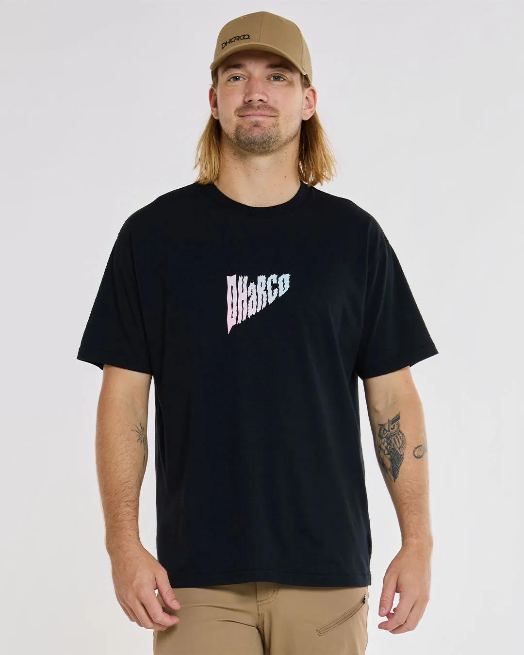 DHARCO Mens Cotton Tee | Black