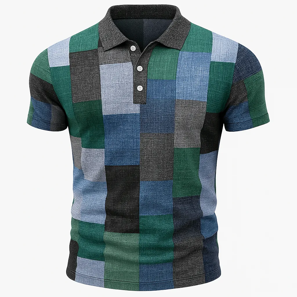 Domoir | Printed Cotton Polo Shirt