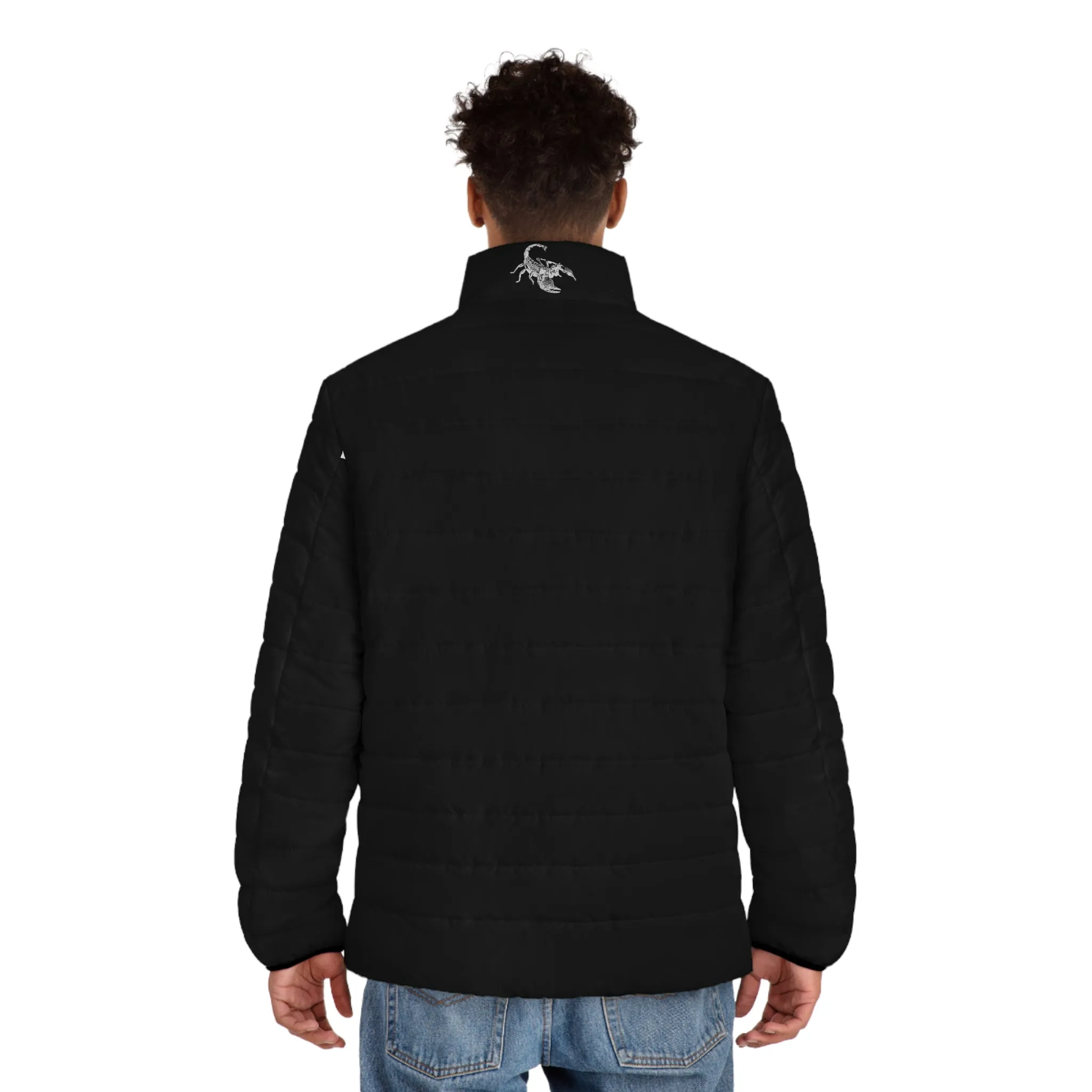 DUO MODERN Scorpion Athletics Men's Black Puffer Jacket