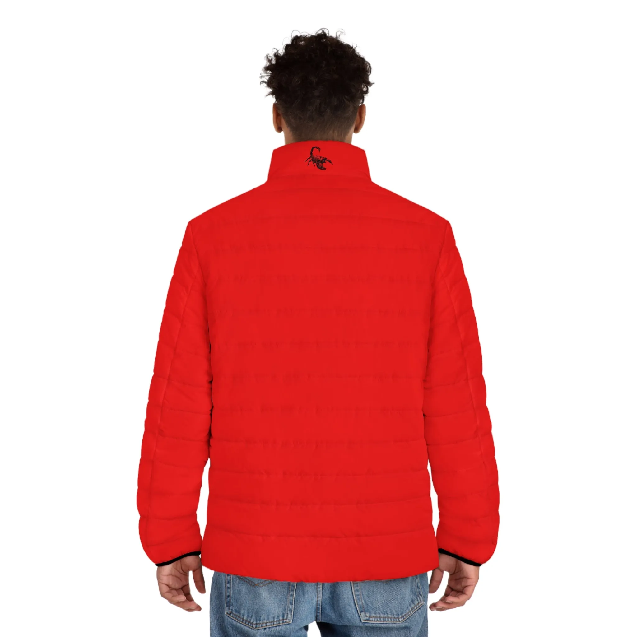 DUO MODERN Scorpion Athletics Men's Red Puffer Jacket