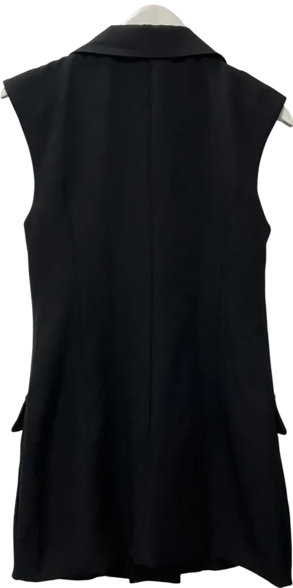 Ego Black Tailored Belted Sleeveless Mini Dress UK 12