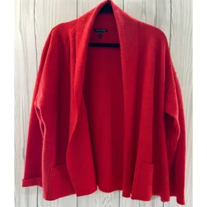 Eileen Fisher 100% Merino Wool Open Boxy oversized cardigan Medium