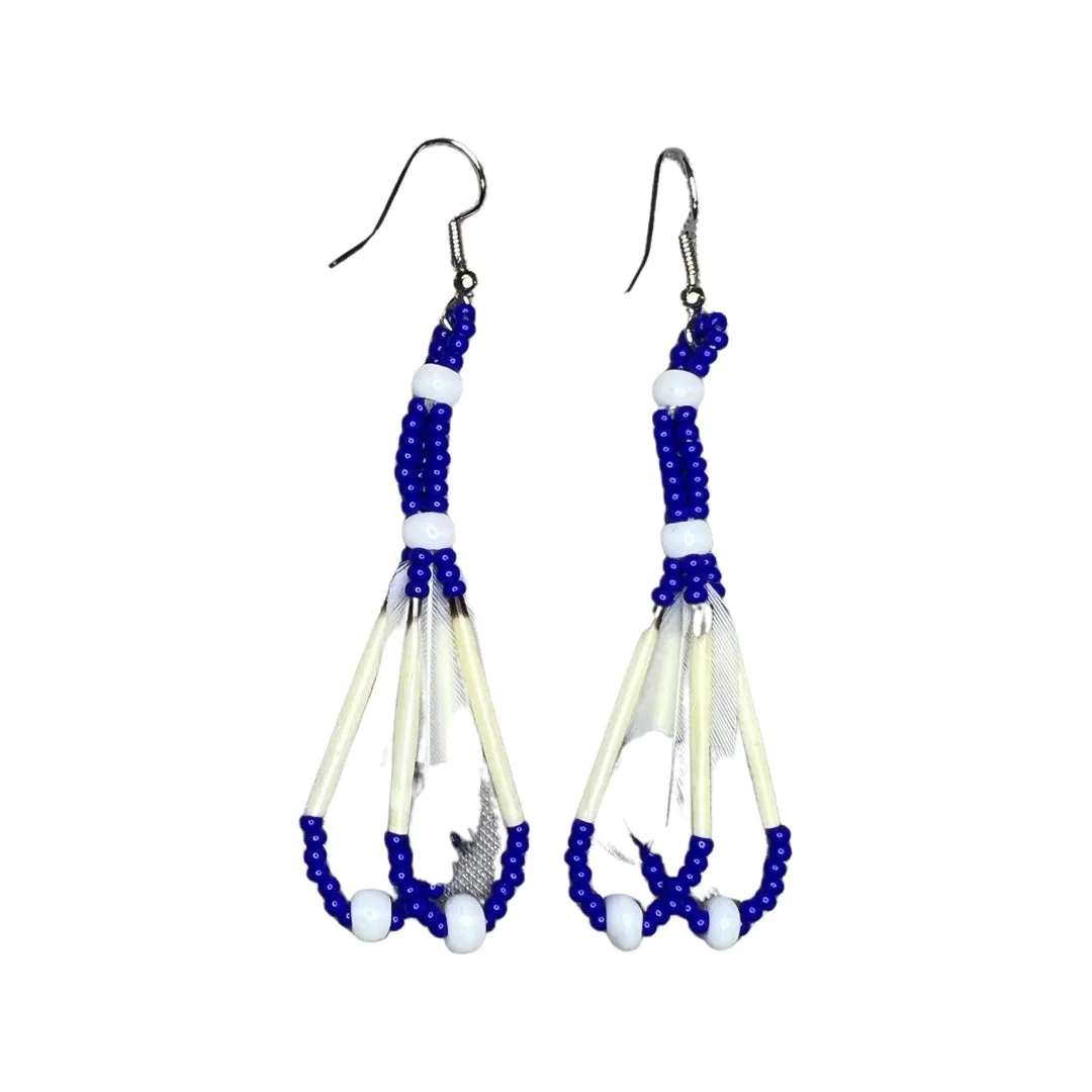 EL Feather Drop Earrings