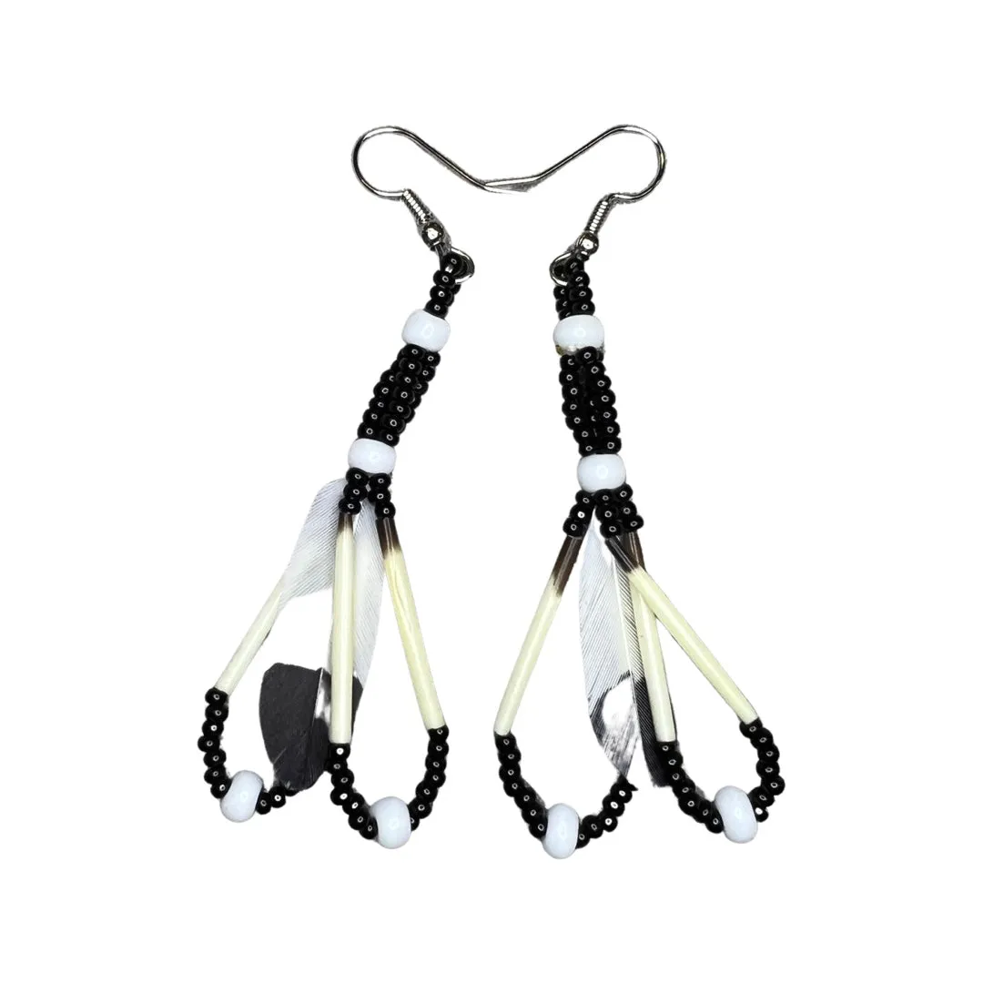 EL Feather Drop Earrings